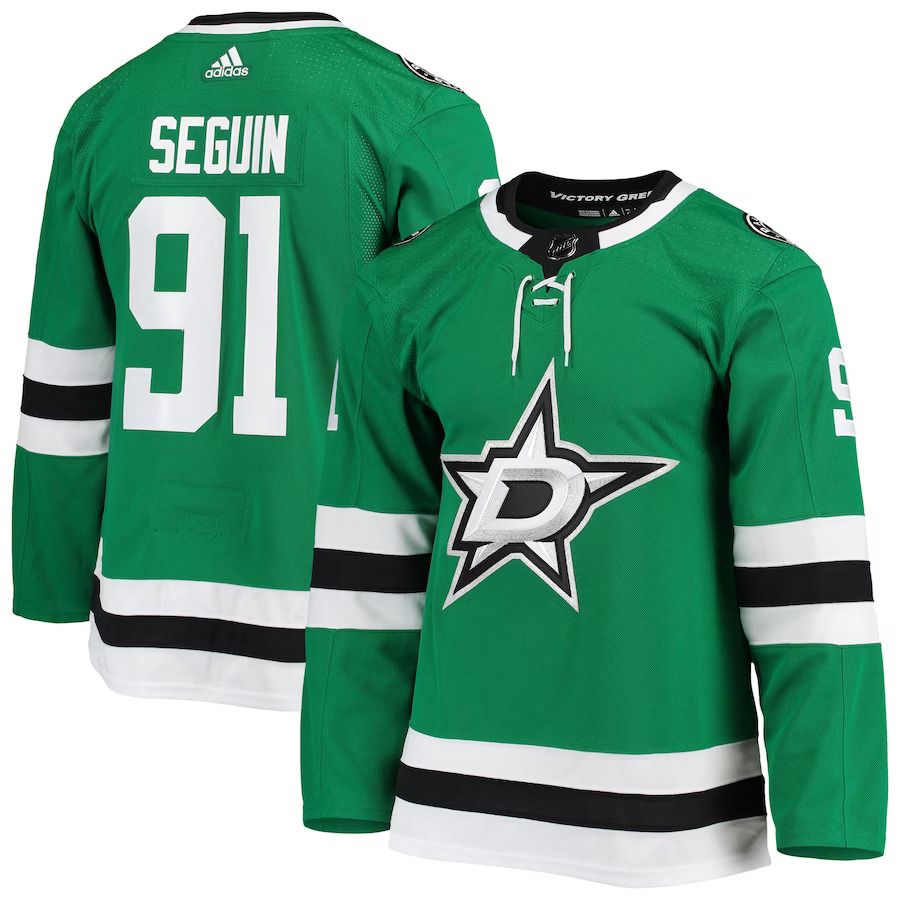 Men Dallas Stars #91 Tyler Seguin adidas Kelly Green Home Primegreen Authentic Pro Player NHL Jersey